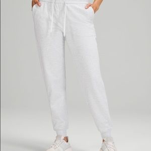 Lululemon Scuba High Rise Joggers French Terry Light heather Gray sz 12